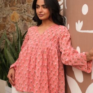 Floral Print Babydoll Top